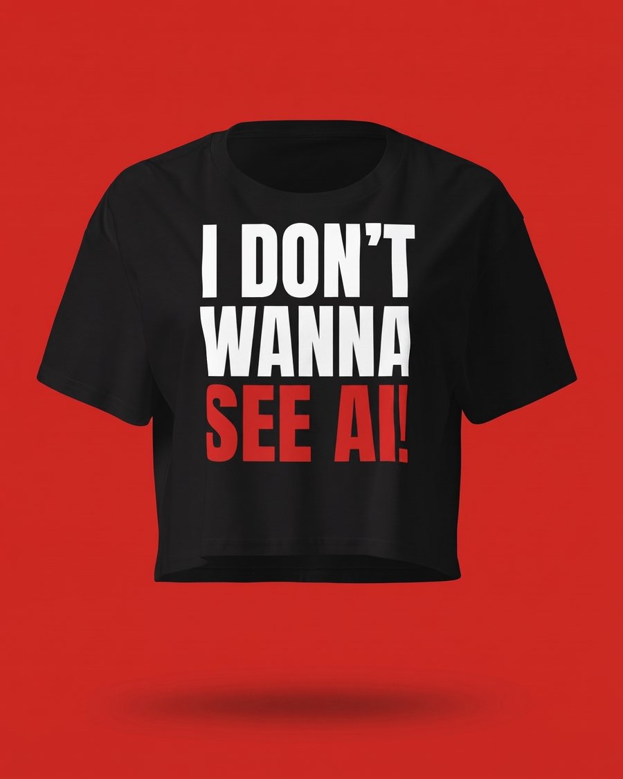 I DON'T WANNA SEE AI! Crop Top