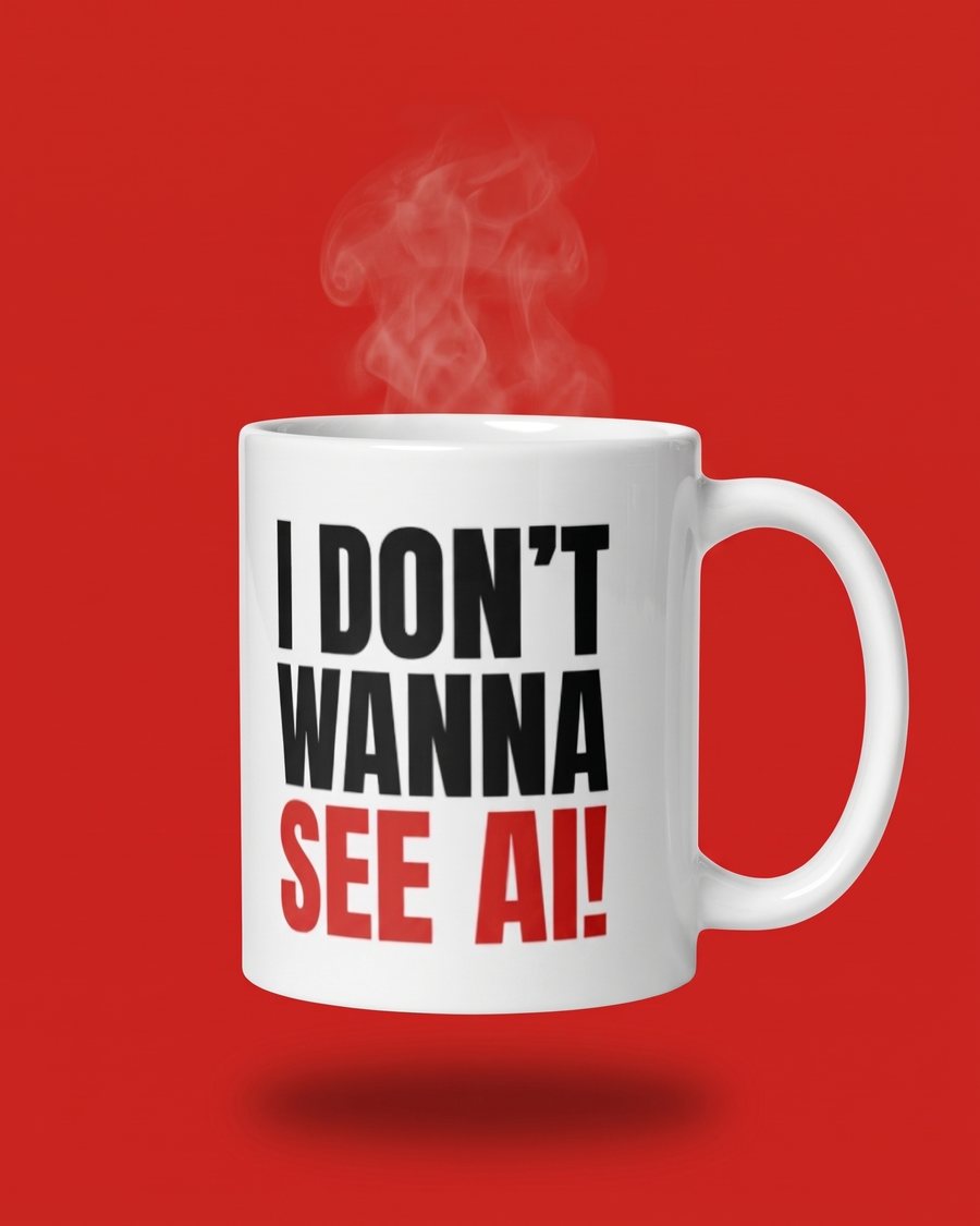 I DON'T WANNA SEE AI! Mug