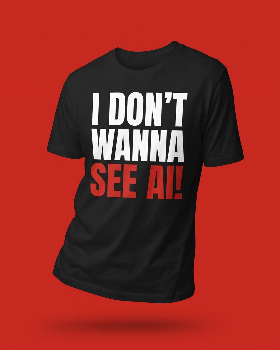 I DON'T WANNA SEE AI! Tee