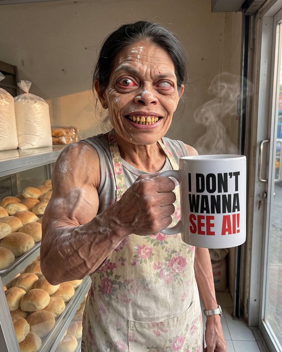 I DON'T WANNA SEE AI! Mug, seen with Maricel Santos